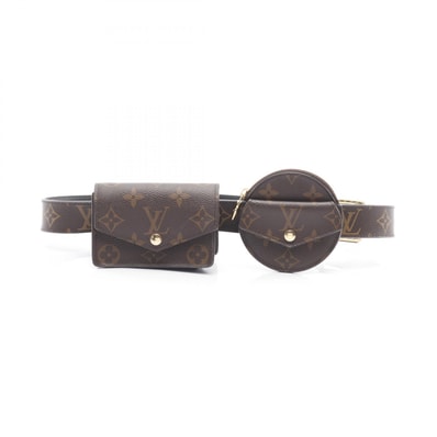 ルイ・ヴィトン LOUIS VUITTON サンチュール デイリー マルチポケット ウエストバッグ バッグ PVCコーティングキャンバス モノグラム レディース ブラウン系 M0236U 【中古】