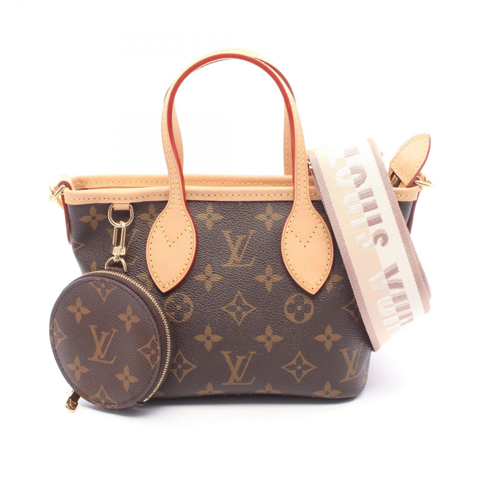 ルイ・ヴィトン LOUIS VUITTON ネヴァーフルBB 2WAY ハンドバッグ バッグ PVCコーティングキャンバス レザー モノグラム レディース ブラウン系 M46705 【中古】