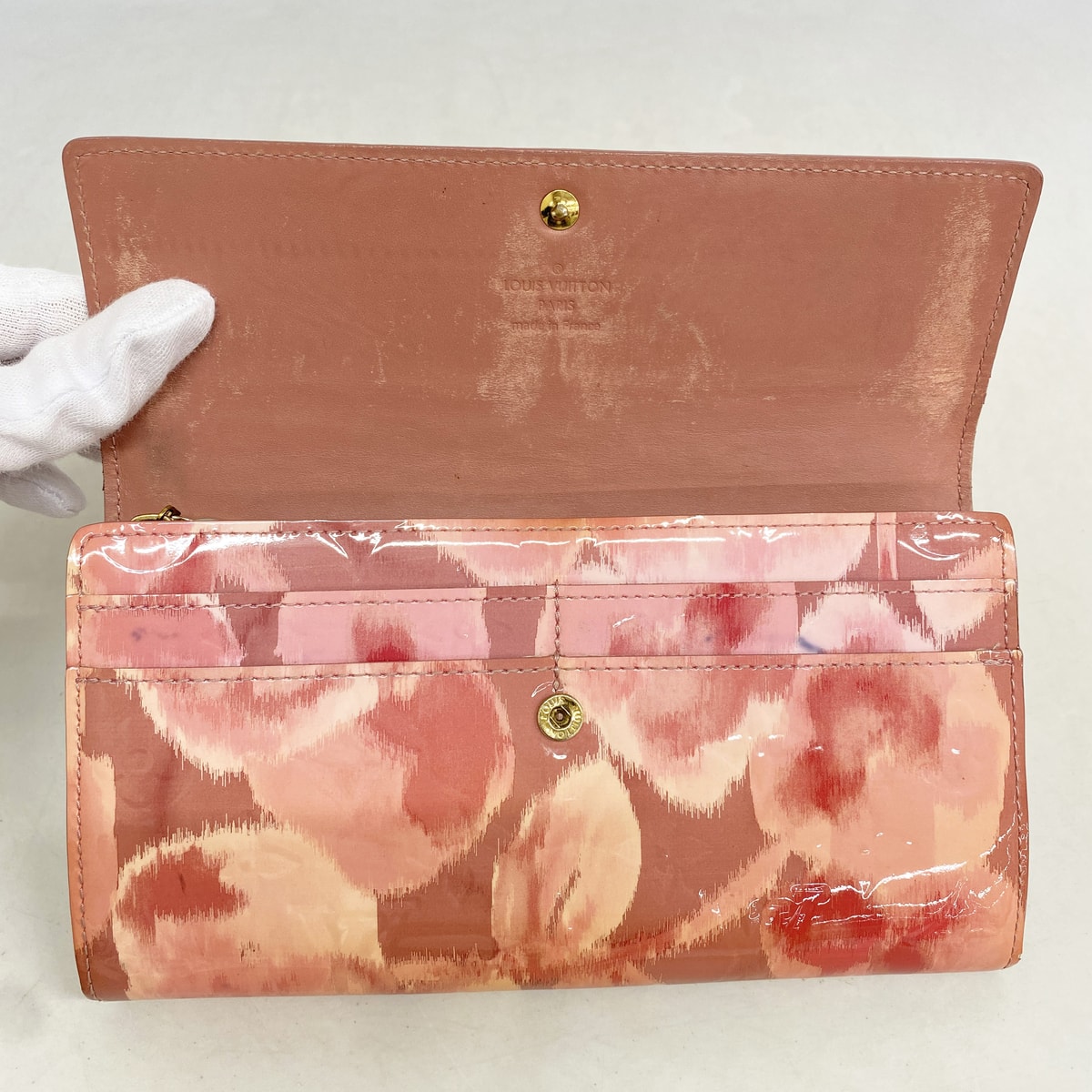 C (やや傷や汚れあり)】【6id5268】ルイヴィトン 長財布 イカット