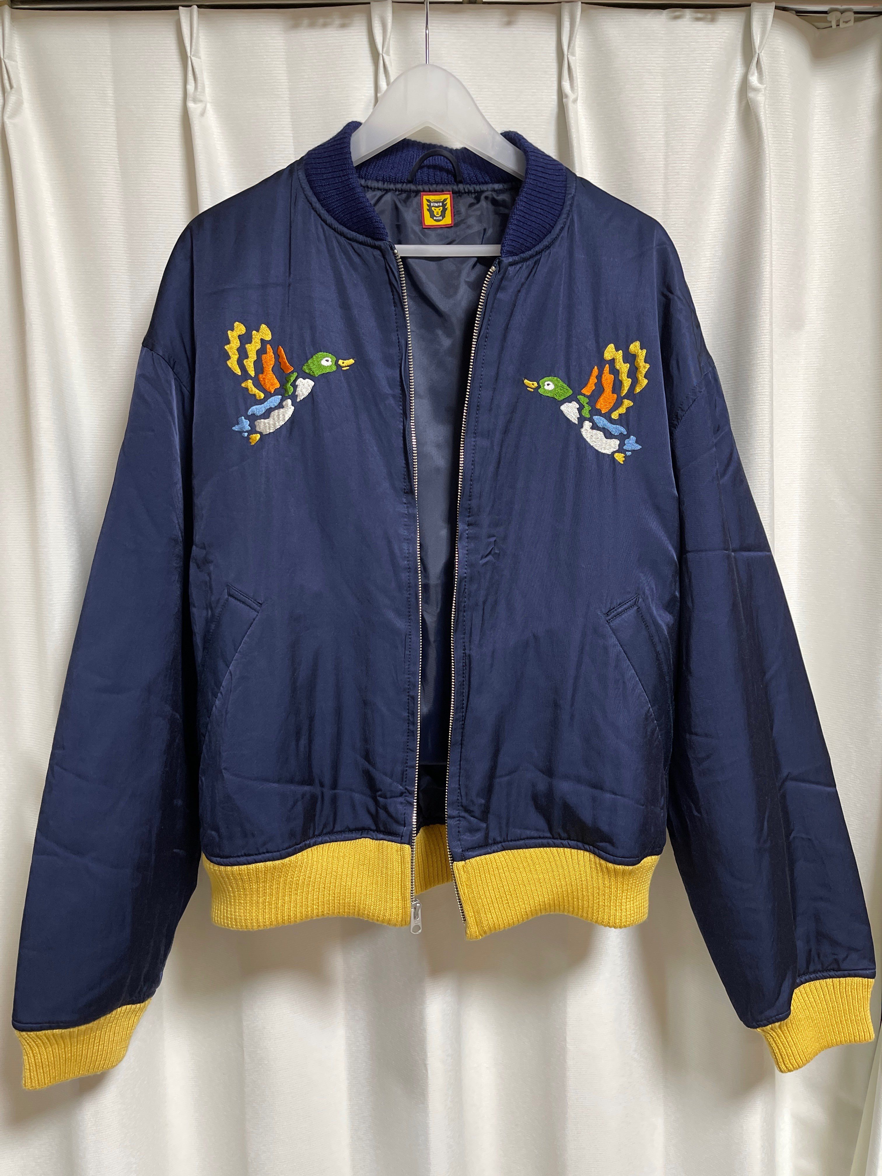 HUMAN MADE SATIN JACKET "Navy"