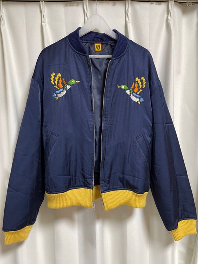 HUMAN MADE SATIN JACKET "Navy"