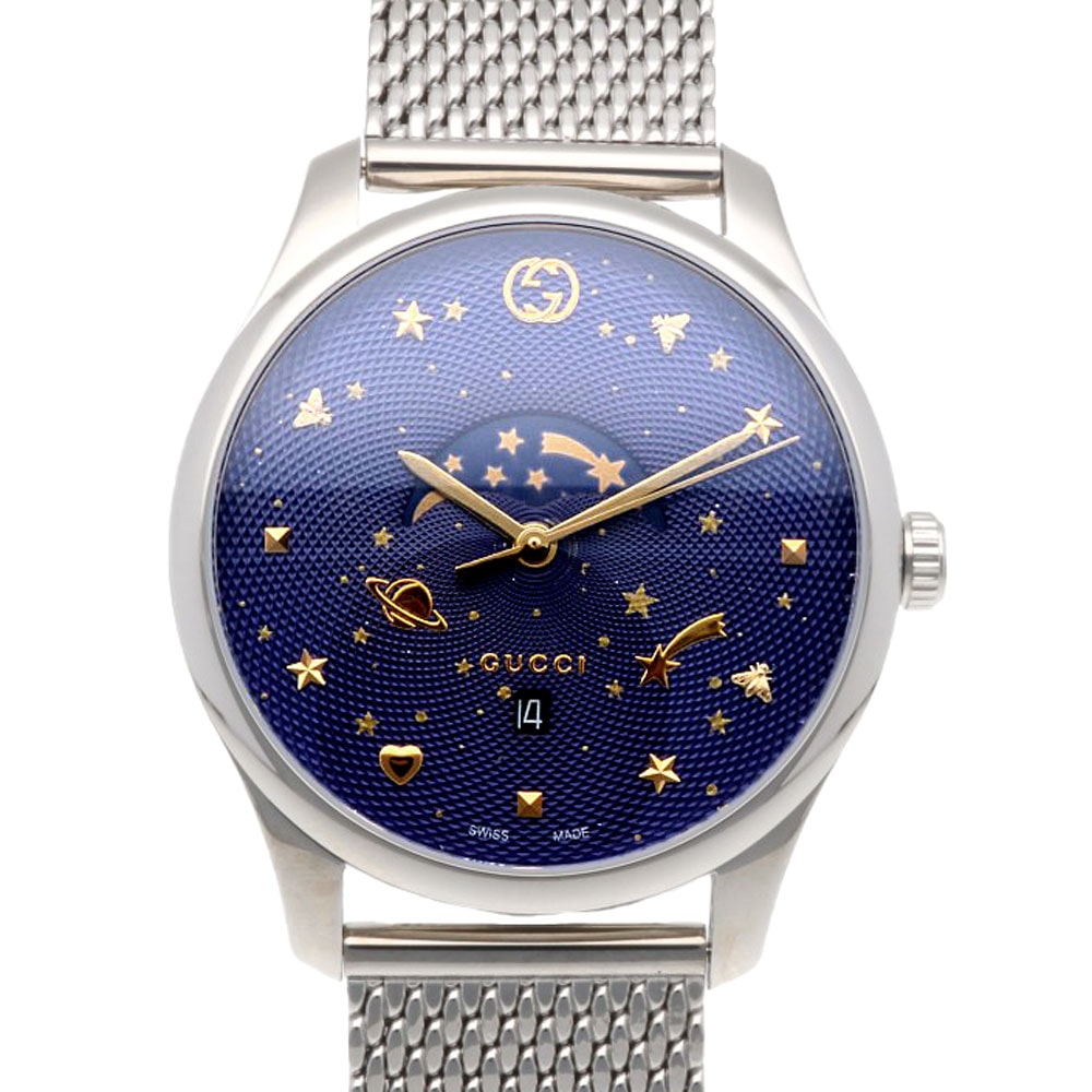 グッチ Gタイムレス 腕時計 時計 ステンレススチール YA126328(126.3) クオーツ メンズ 1年保証 GUCCI 中古