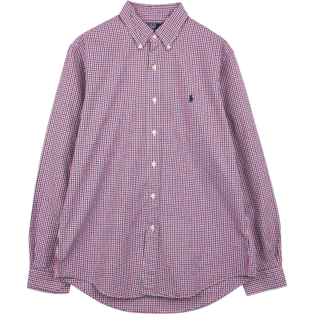 古着 ラルフローレン Ralph Lauren POLO by Ralph Lauren CUSTOM FIT 長袖 ボタンダウンチェックシャツ メンズL相当/eaa659338