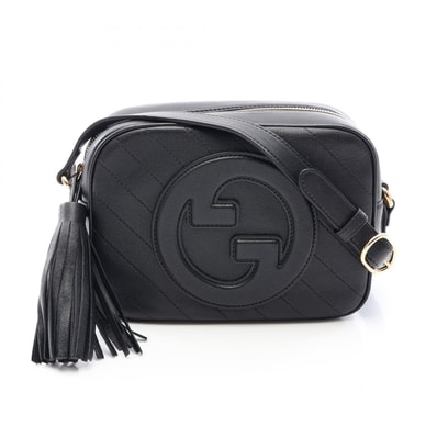 グッチ GUCCI グッチ ブロンディ ショルダーバッグ バッグ レザー レディース ブラック系 742360 【中古】