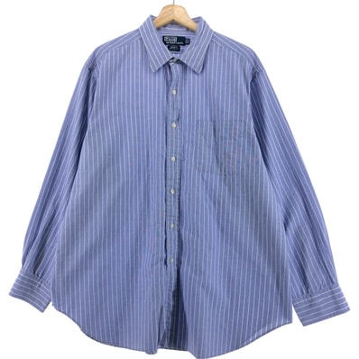 古着 ラルフローレン Ralph Lauren POLO by Ralph Lauren ANDREW 長袖 ストライプシャツ メンズXL相当/eaa514335