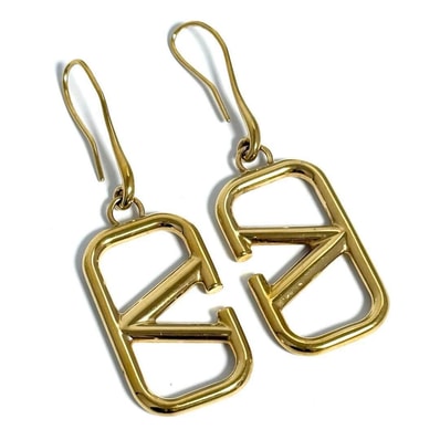 【美品】ヴァレンティノ レディース フック ドロップ ピアス Vロゴシグネチャー