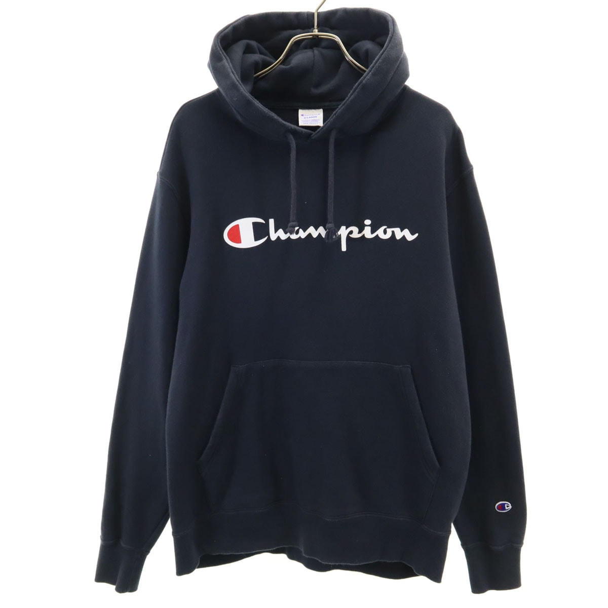 Champion チャンピオン 長袖 パーカー XL ネイビー