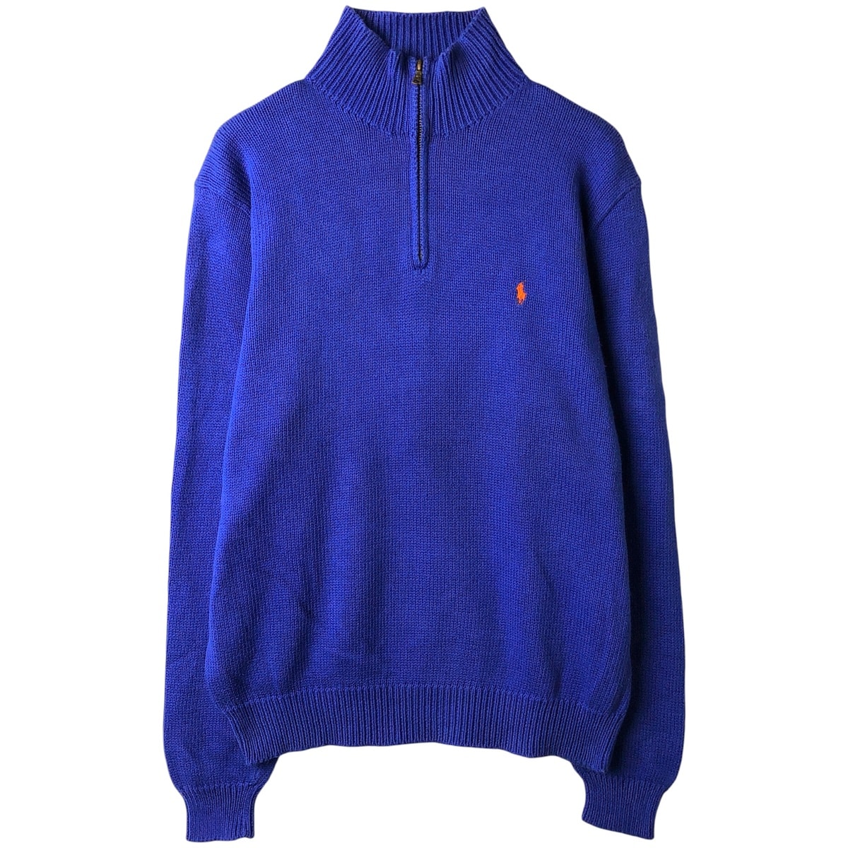 古着 ラルフローレン Ralph Lauren POLO by Ralph Lauren コットンニットハーフジップセーター メンズL相当/eaa380748