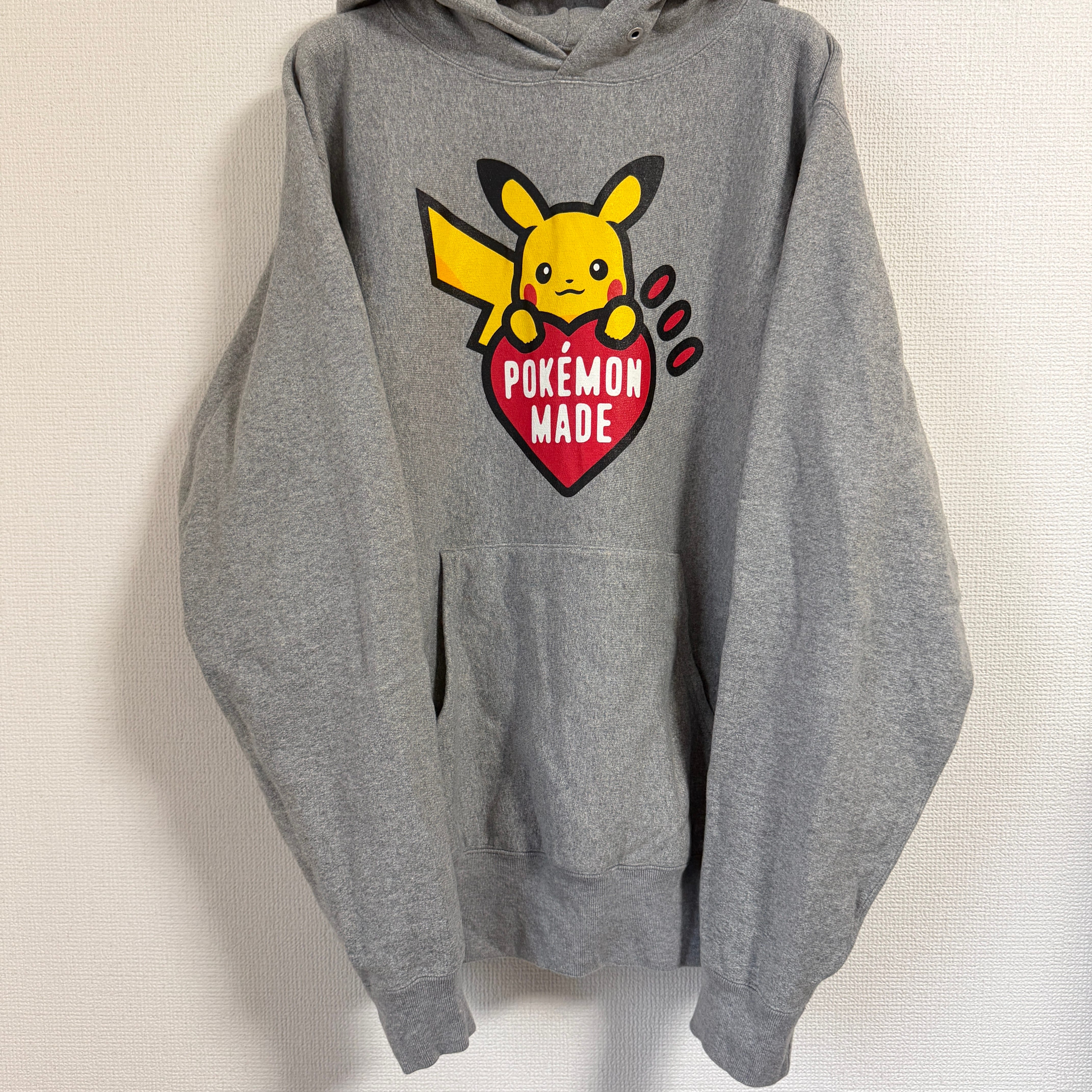 HUMAN MADE x Pokemon Made Heavyweight Hoodie (Pikachu) "Gray"