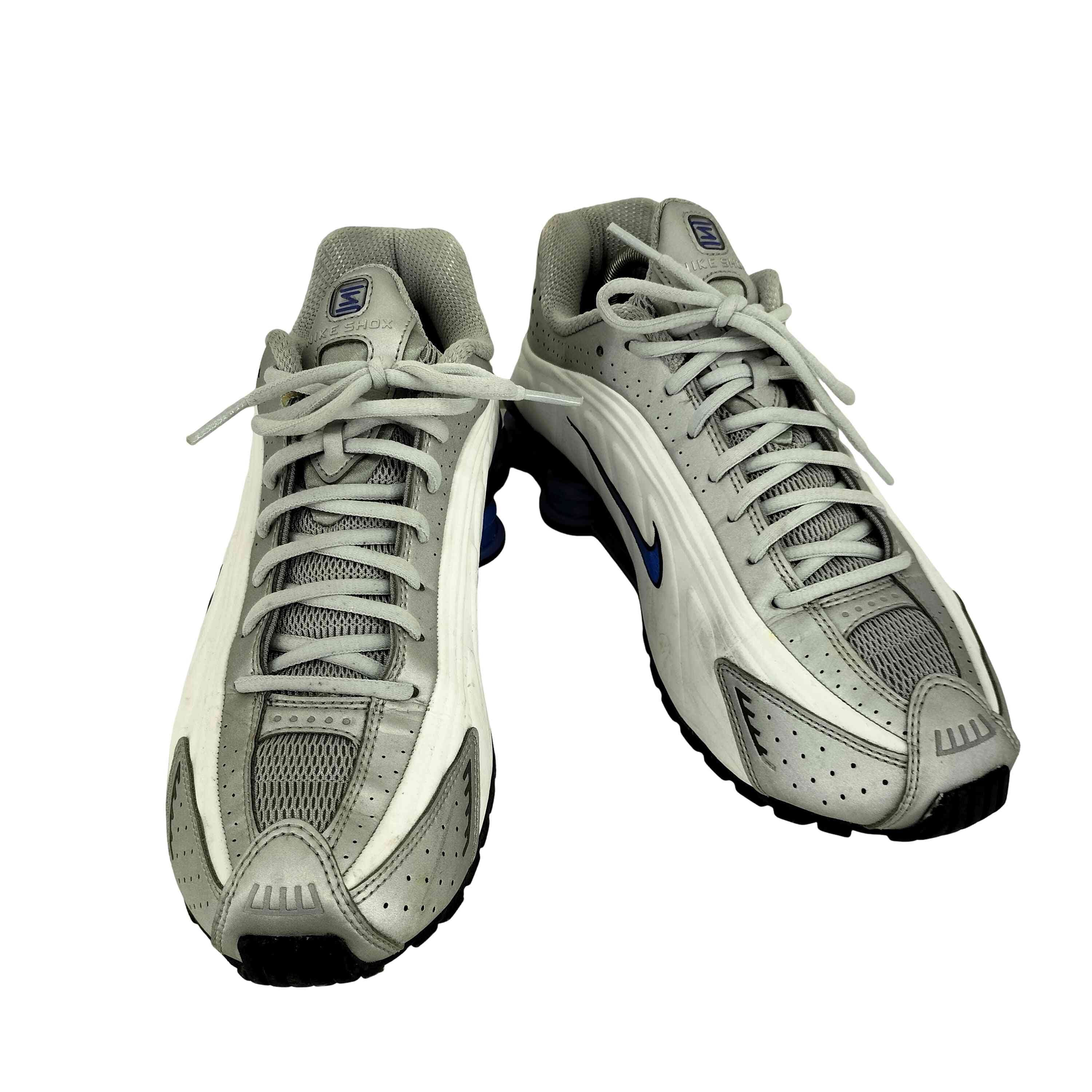 SHOX R4 WHITE METALLIC SILVER-RACER BLUE【1143802251696】