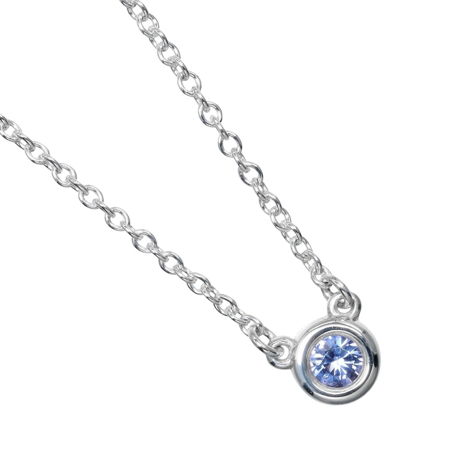 ティファニー カラーバイザヤード ブルー レディースネックレス