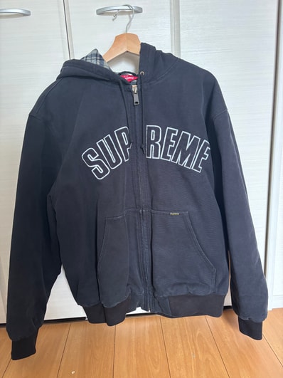 Supreme Reflective Arc Hooded Work Jacket "Black"