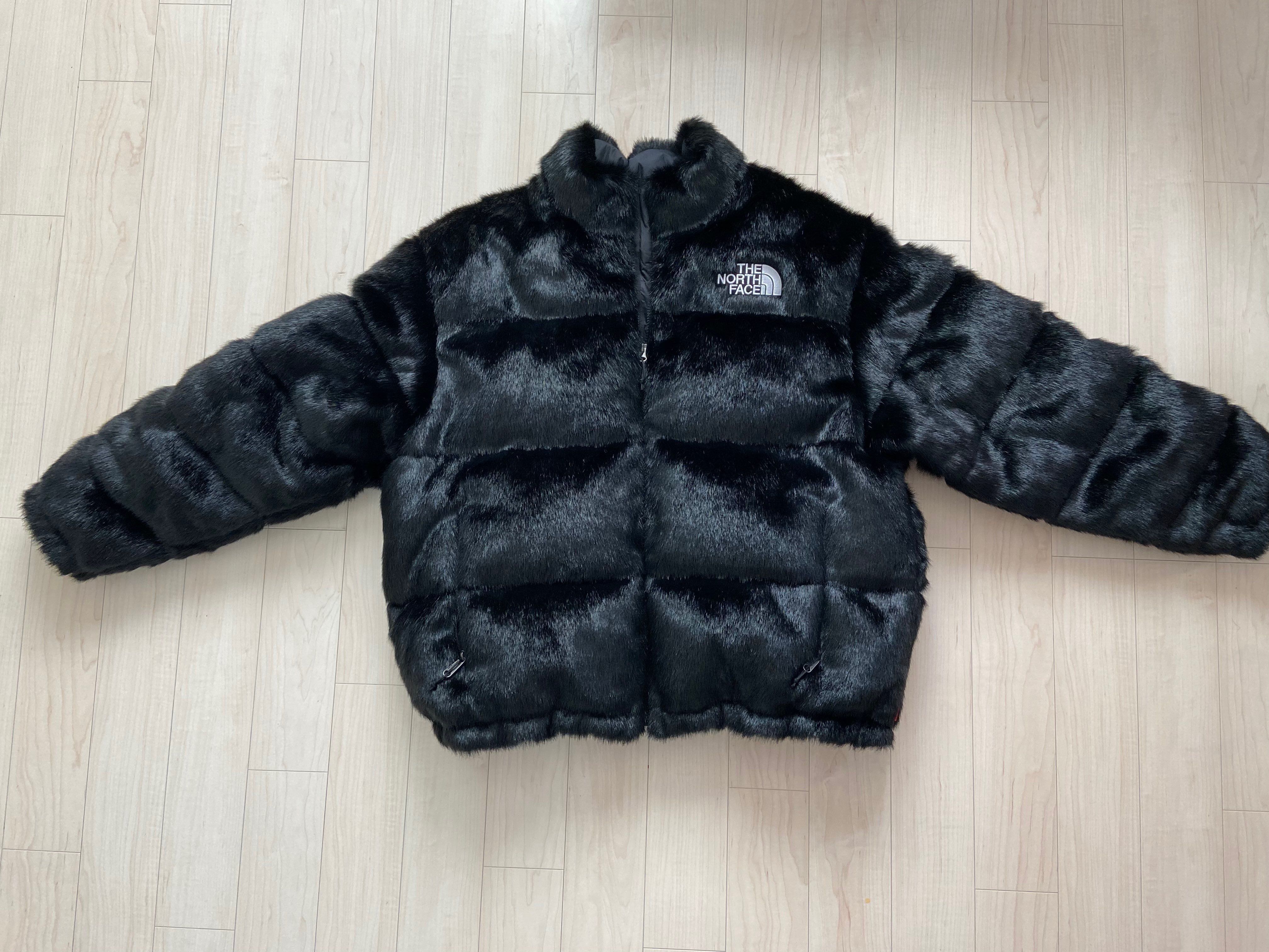 Supreme x The North Face Faux Fur Nuptse Jacket "Black"