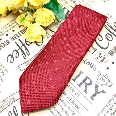 ルイヴィトン モノグラム クラシック ネクタイ レッド S2260