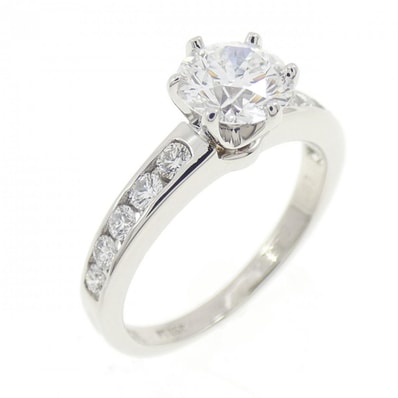 ティファニー ソリティア チャネルセッティング リング 0.67CT