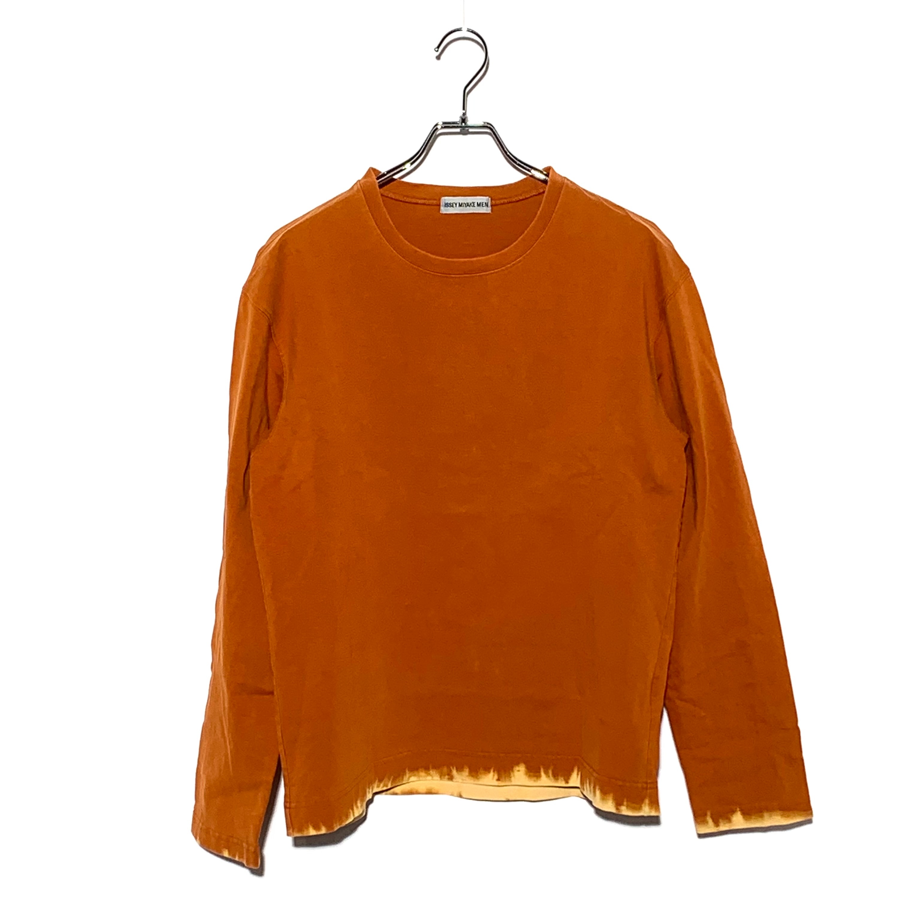 ISSEY MIYAKE MEN Bleach Design Cotton L/S Tee Brown