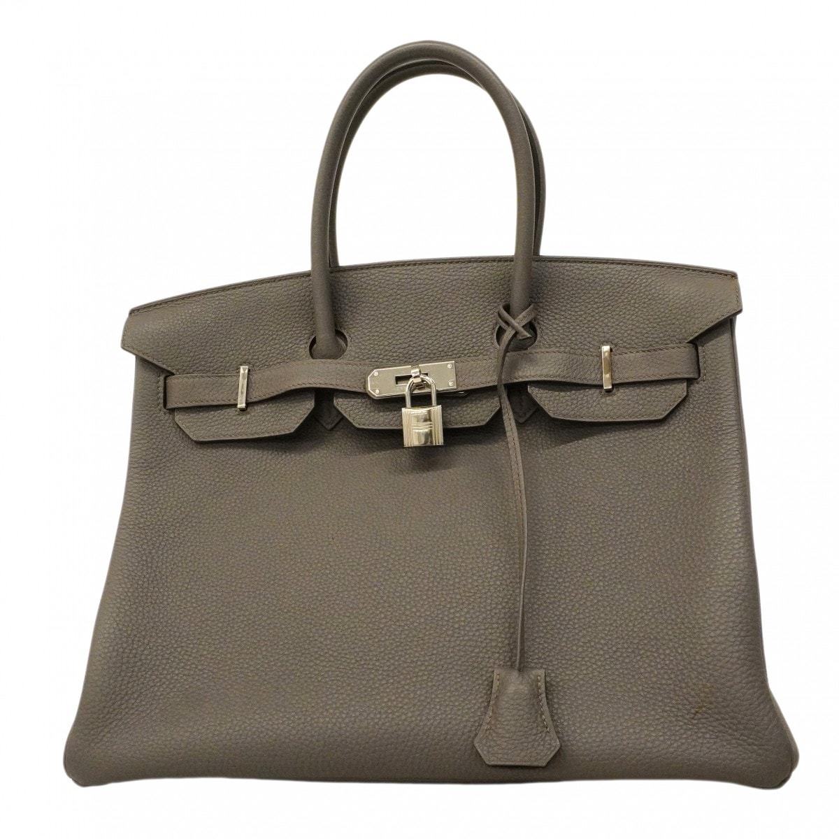 【6cd5224】エルメス ハンドバッグ バーキン35 トゴ エタン シルバー金具 A刻印【中古】レディース