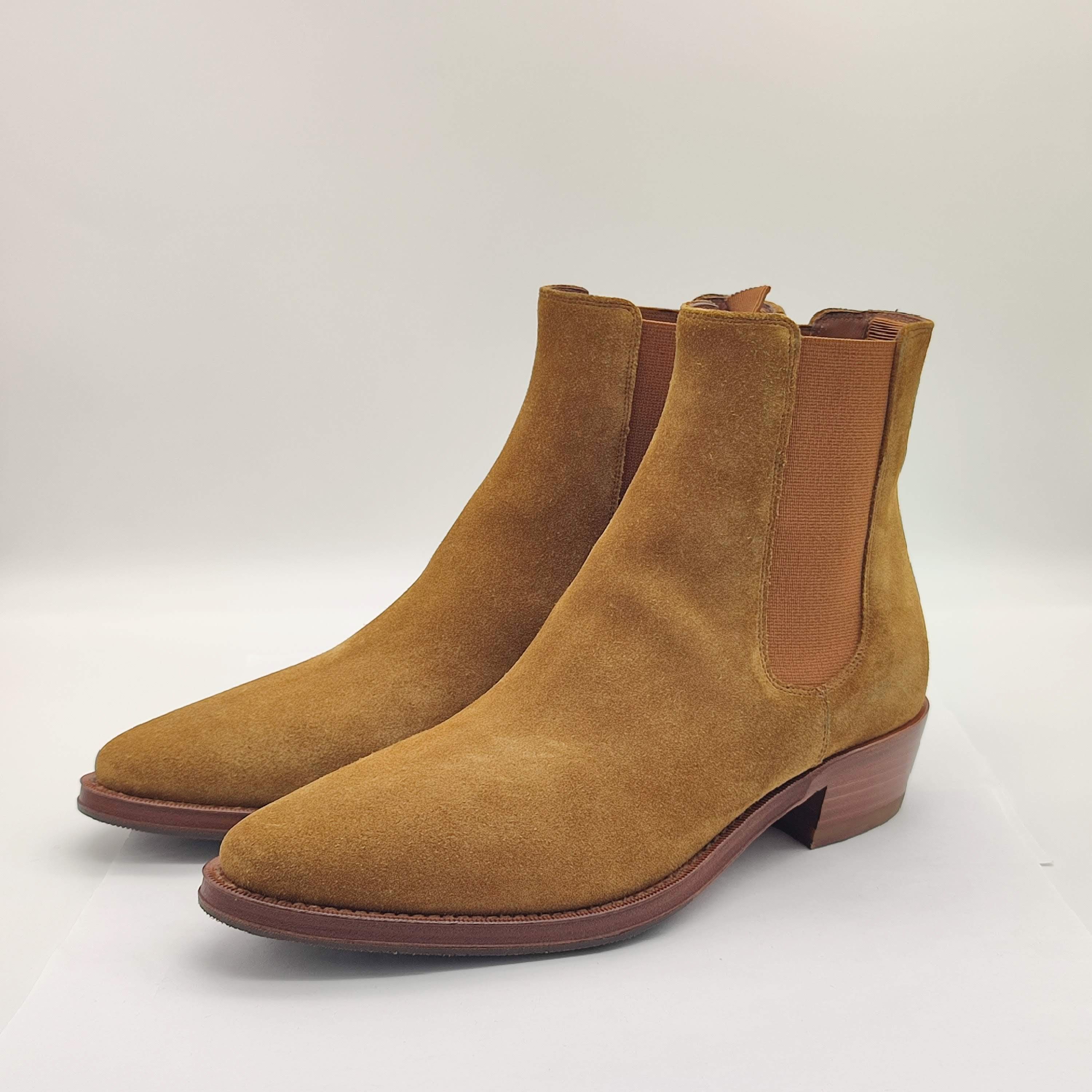 【未使用品】CELINE セリーヌ チェルシーブーツ スエード サイドゴア