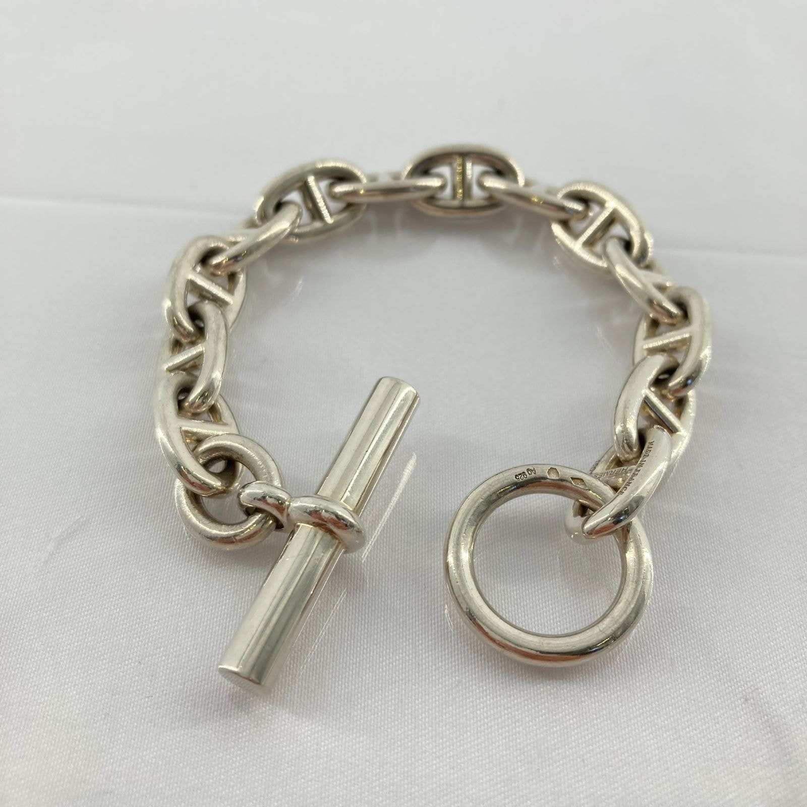 HERMES(エルメス) シェーヌダンクル MM 13コマ ブレスレット Ag925 49.6g シルバー