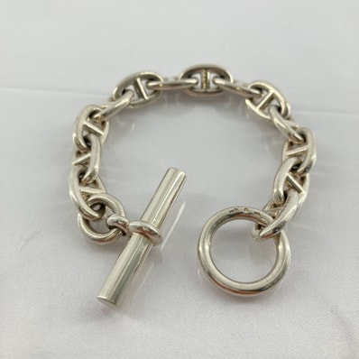 HERMES(エルメス) シェーヌダンクル MM 13コマ ブレスレット Ag925 49.6g シルバー
