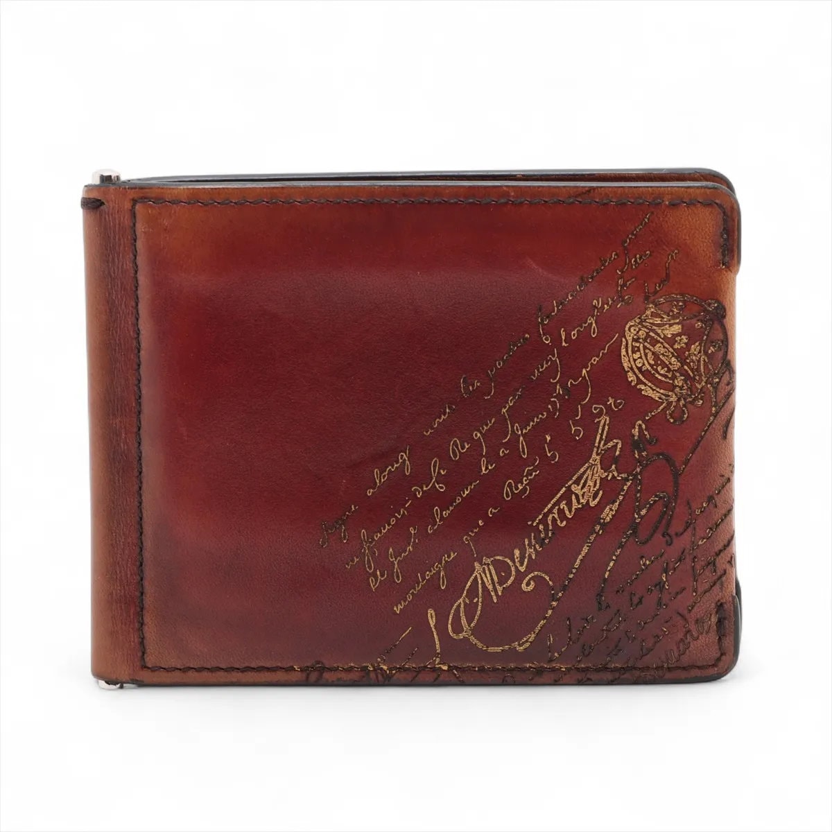 ■極美品 ベルルッティ カリグラフィ マネークリップ二つ折り 財布