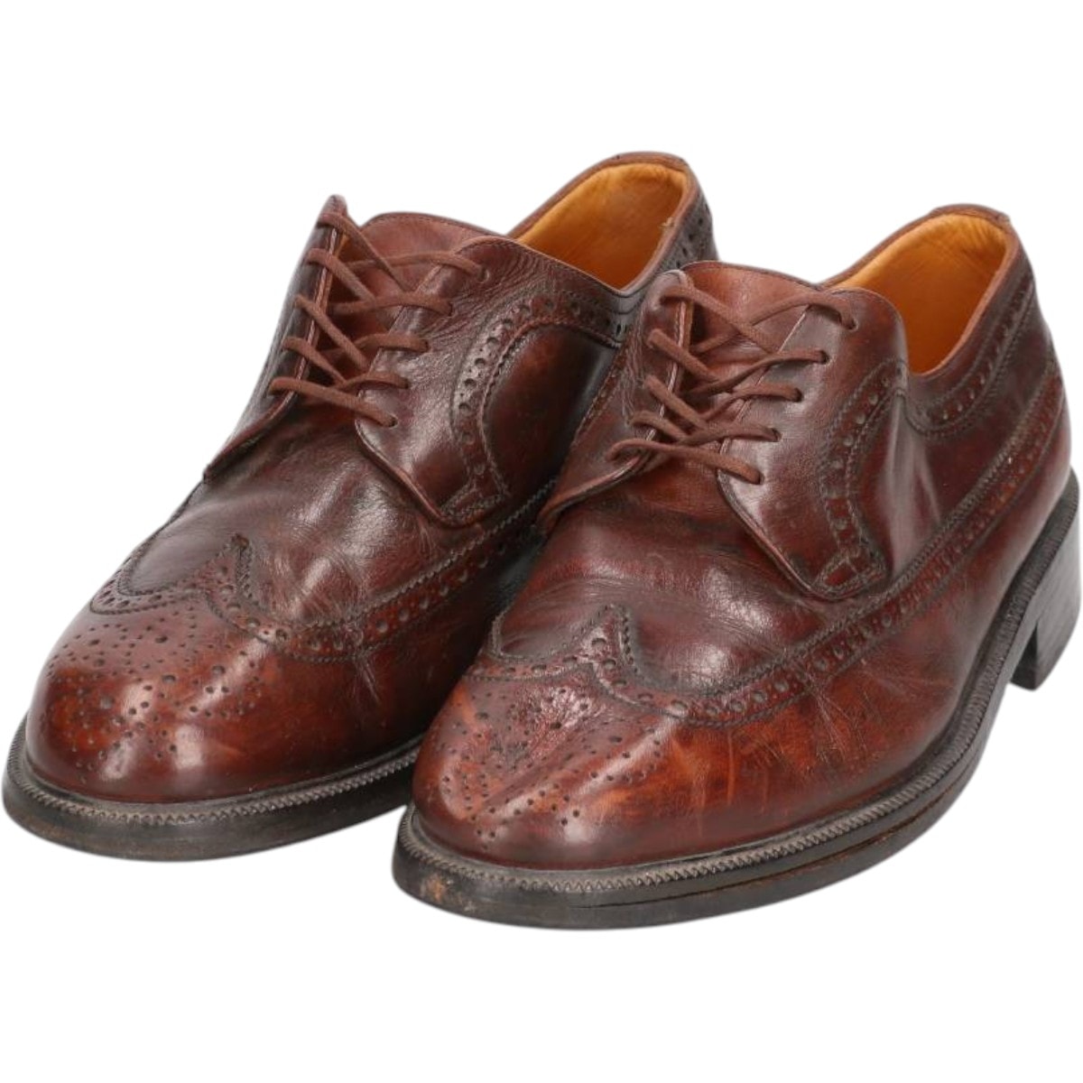 古着 バリー Bally フルブローグ ウイングチップシューズ 7 E メンズ25.0cm相当/saa014304