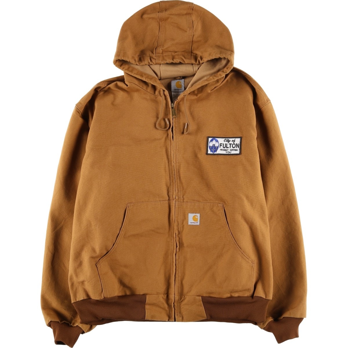 古着 カーハート Carhartt アクティブジャケット ダックフルジップパーカー USA製 メンズXXL相当/eaa599966