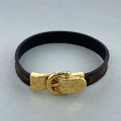 LOUIS VUITTON ルイ・ヴィトン ブラスレ ファッスン ユア LV ブレスレット M6170F モノグラム ブラウン ゴールド金具 レディース【中古】
