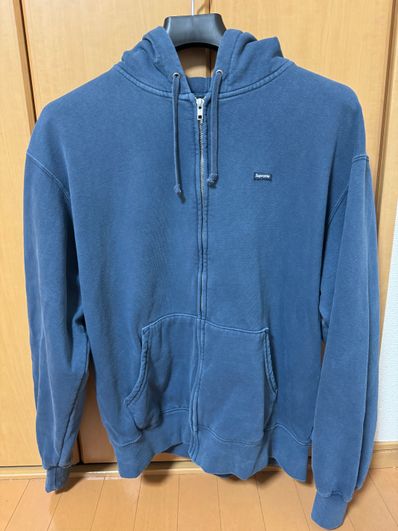 Supreme Overdyed Small Box Zip Up Hooded Sweatshirt "Dark Slate"