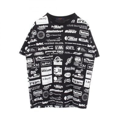 ルイ・ヴィトン LOUIS VUITTON オールオーバーロゴプリンテッド 半袖Tシャツ 衣料品 トップス コットン メンズ ブラック系 / ホワイト系 RM192M NPG HHY20W 【中古】