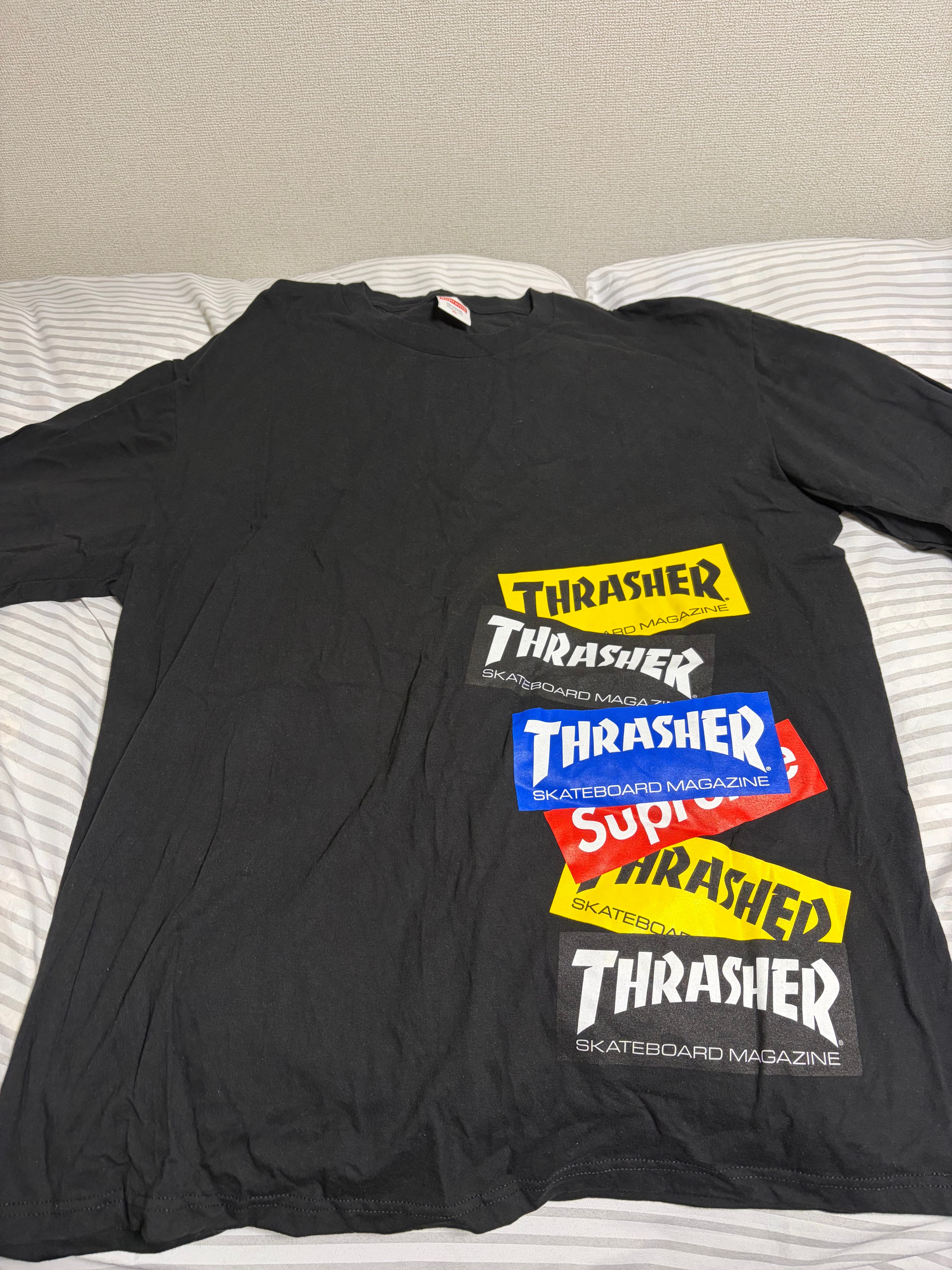 Supreme / Thrasher® Multi Logo L/S Tee "Black"