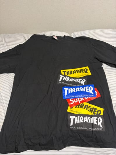 Supreme / Thrasher® Multi Logo L/S Tee "Black"