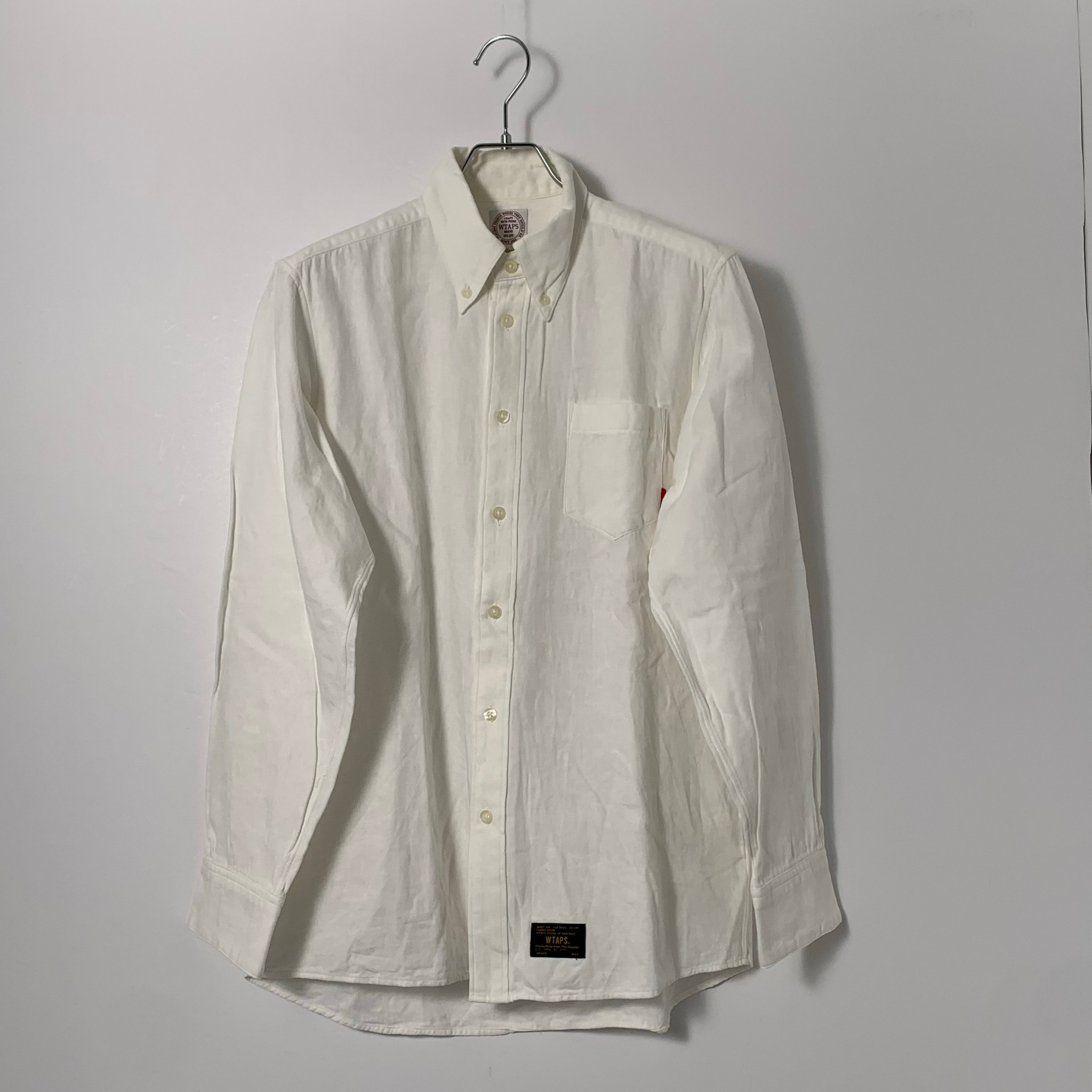 WTAPS 16AW steel L/S Button Down Shirt Long Sleeve White
