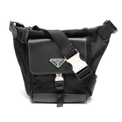 プラダ PRADA トライアングルロゴ ナイロン ショルダーバッグ【中古】