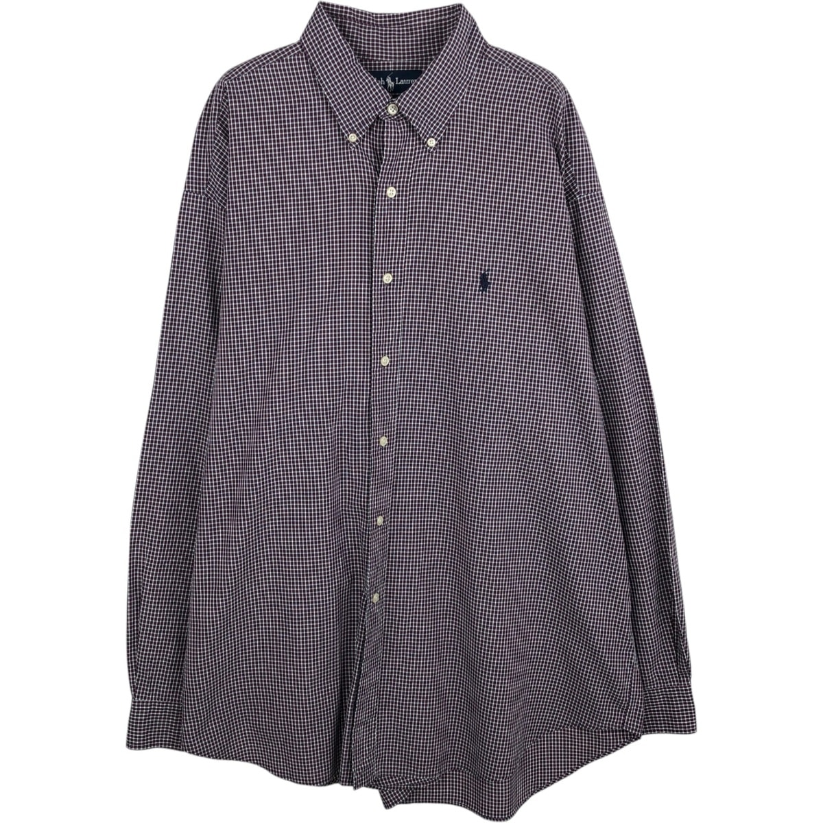 古着 ラルフローレン Ralph Lauren BLAKE 長袖 ボタンダウンチェックシャツ メンズXL相当/eaa628717