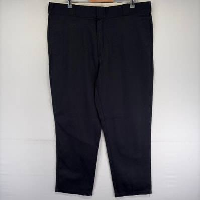 古着 ディッキーズ Dickies パンツ ワークパンツ チノパン スラックス 874 ジッパーフライ ストレート w40 L32 ブラック系 メンズ
