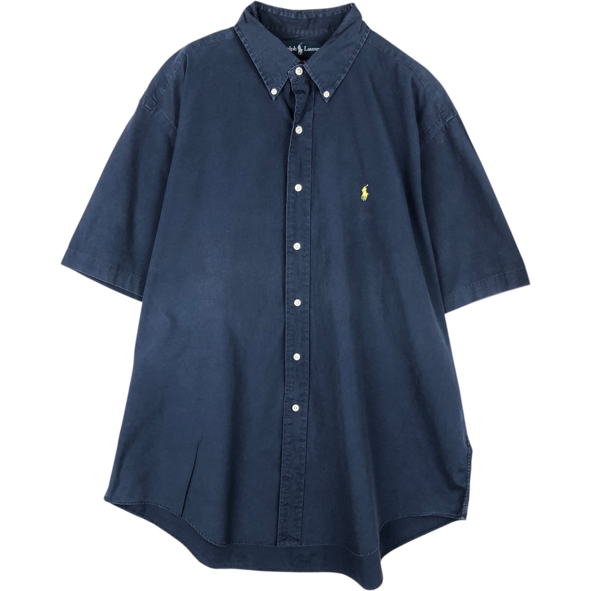 古着 ラルフローレン Ralph Lauren CLASSIC FIT クラシックフィット 半袖 ボタンダウンシャツ メンズXL相当/eaa633126