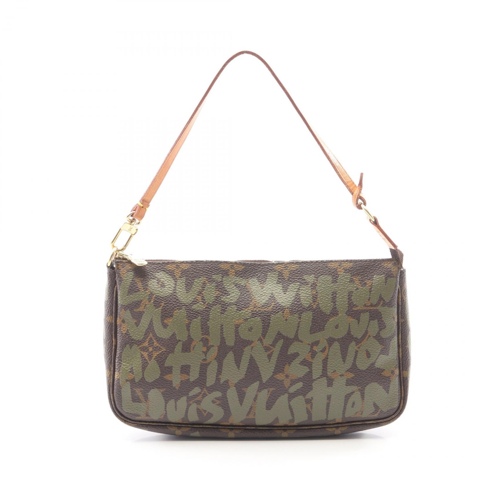 ルイ・ヴィトン LOUIS VUITTON ポシェット アクセソワール ハンドバッグ バッグ PVCコーティングキャンバス レザー モノグラム・グラフィ レディース ブラウン系 / カーキ系 M92191 【中古】