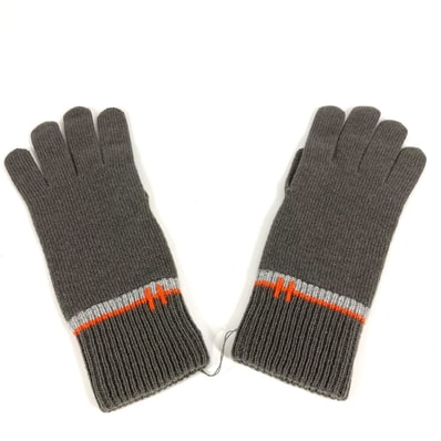 エルメス HERMES 手袋 《ジェイコブ》 Hロゴ アクセサリー グローブ 手袋 カシミヤ トゥルブ グレー 未使用