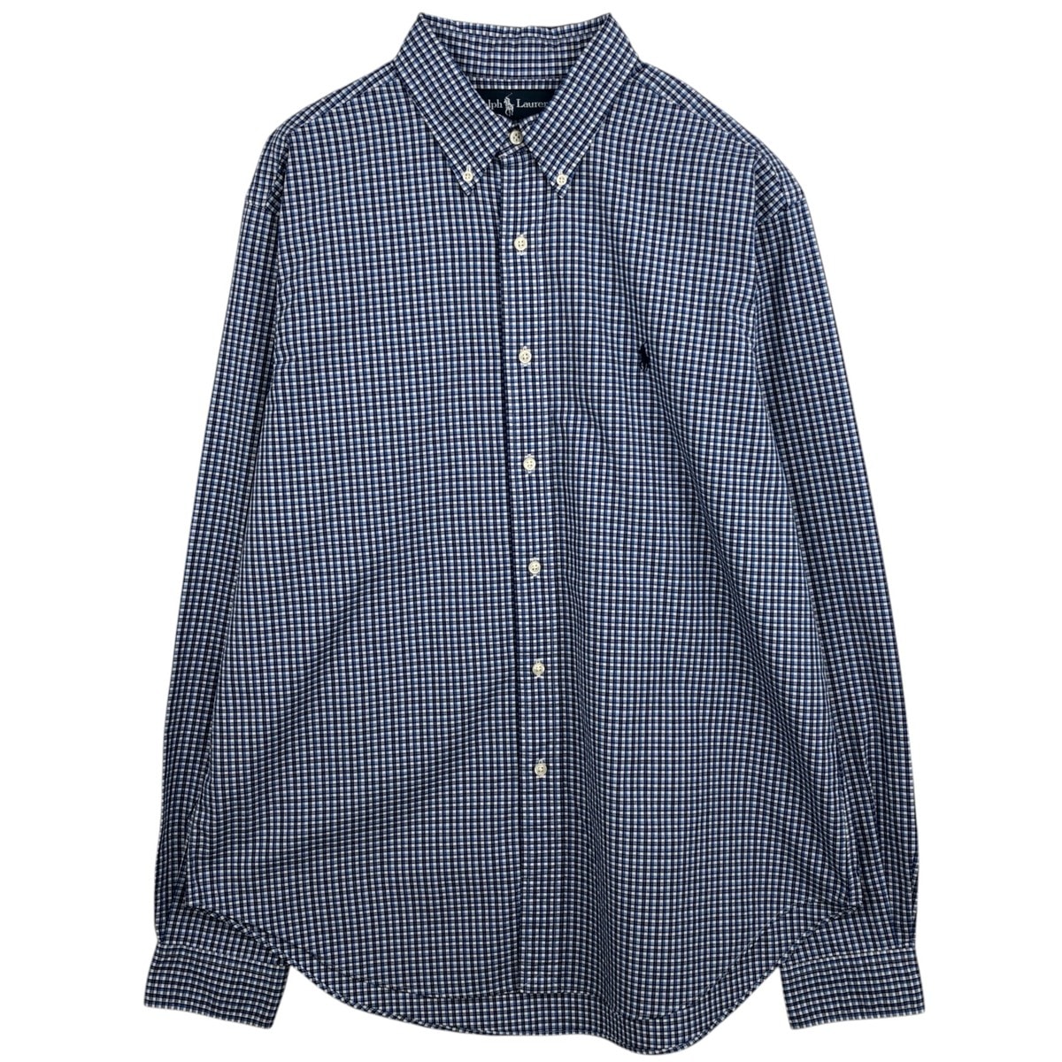 古着 ラルフローレン Ralph Lauren CLASSIC FIT ギンガムチェック 長袖 ボタンダウンチェックシャツ メンズL相当/eaa631267