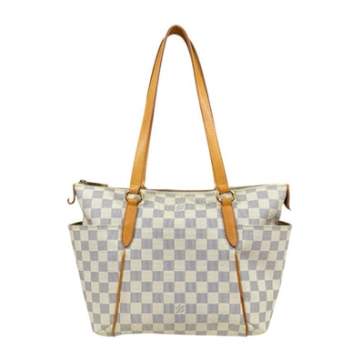 ルイヴィトン トータリーPM ダミエアズール トートバッグ ダミエアズールキャンバス N51261 ホワイト レディース LOUIS VUITTON 中古