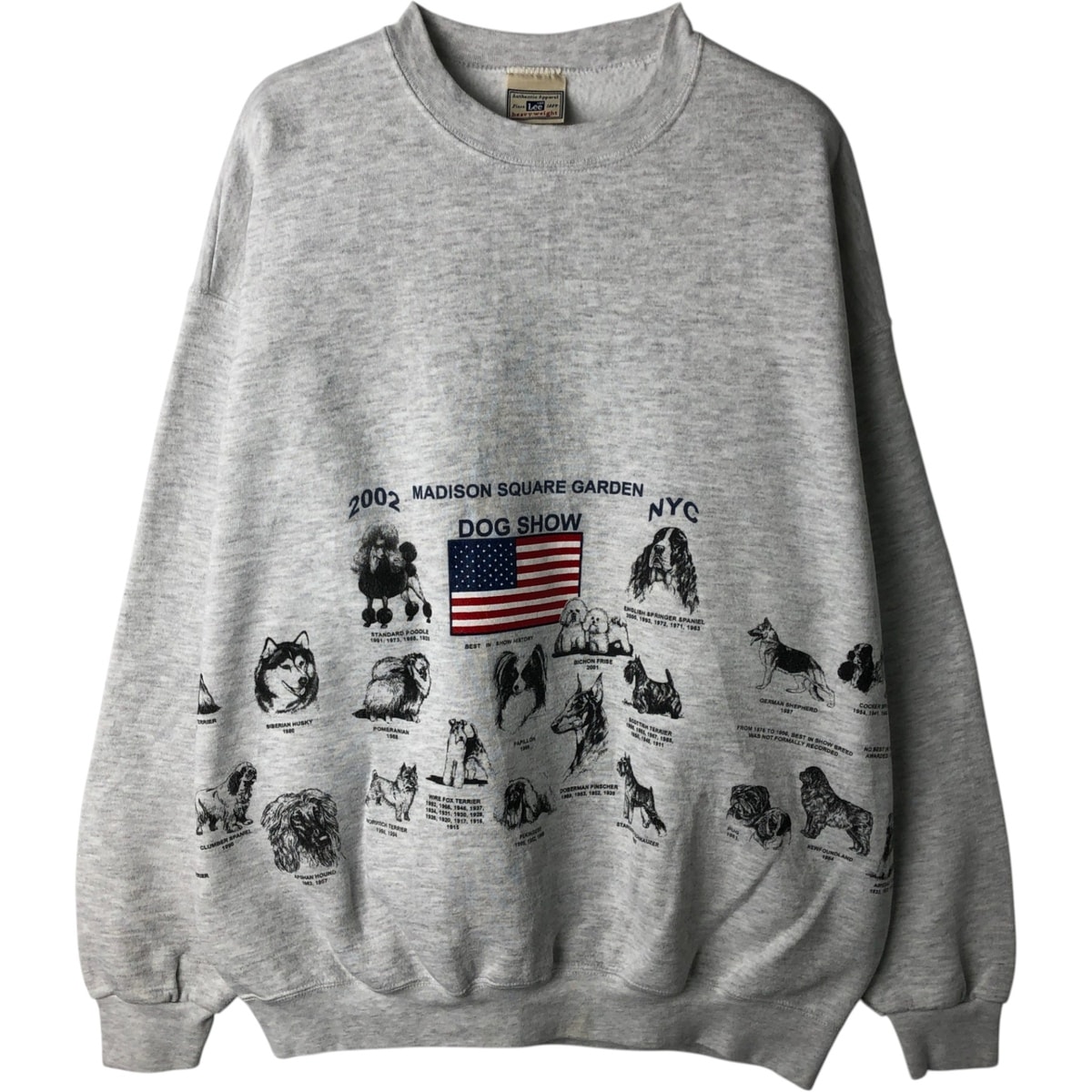 古着 リー Lee 星条旗柄 犬柄 アニマル スウェットシャツ トレーナー メンズXL相当/eaa630071