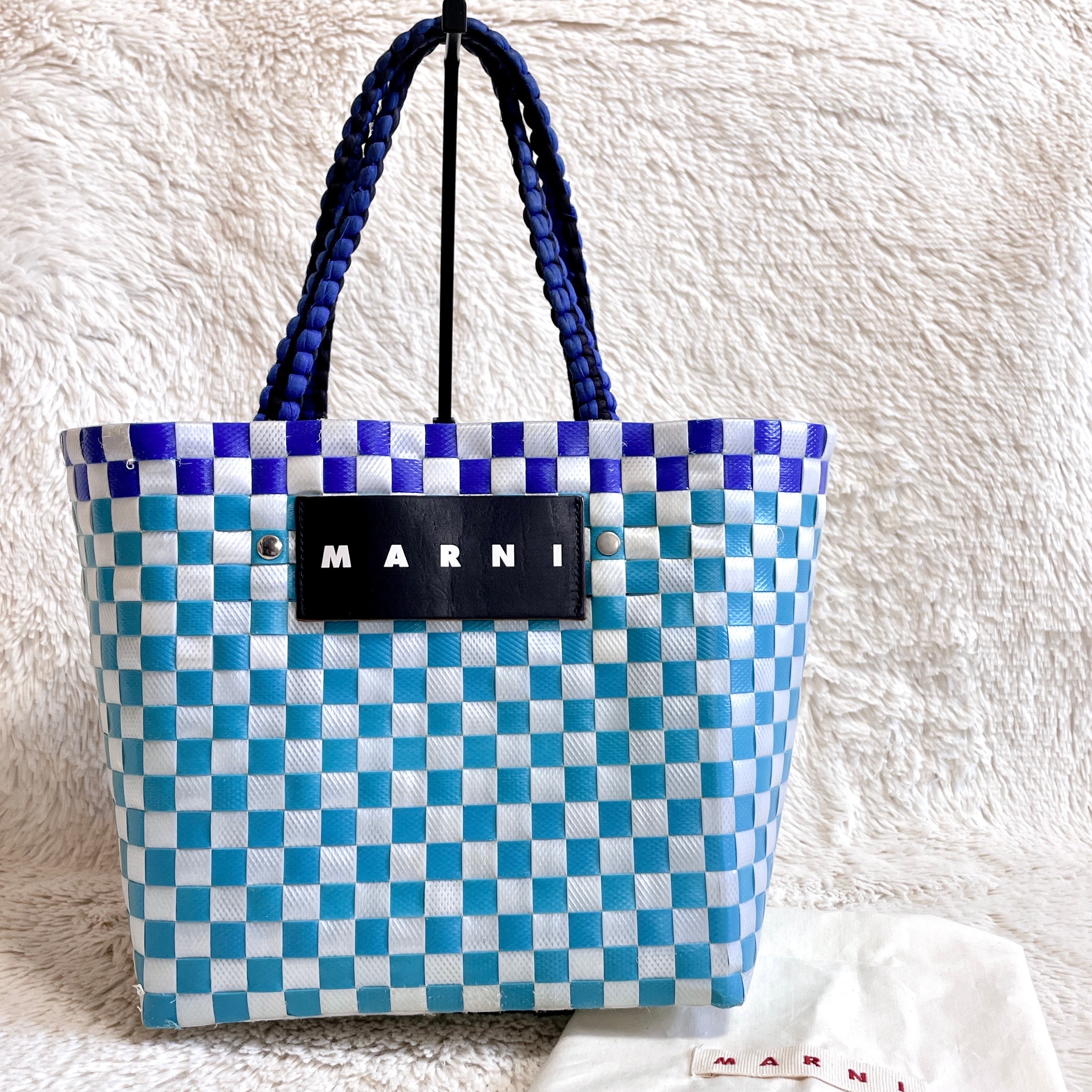 MARNI マルニ マーケット ジャージーハンドル ミニバスケット ハンドバッグ