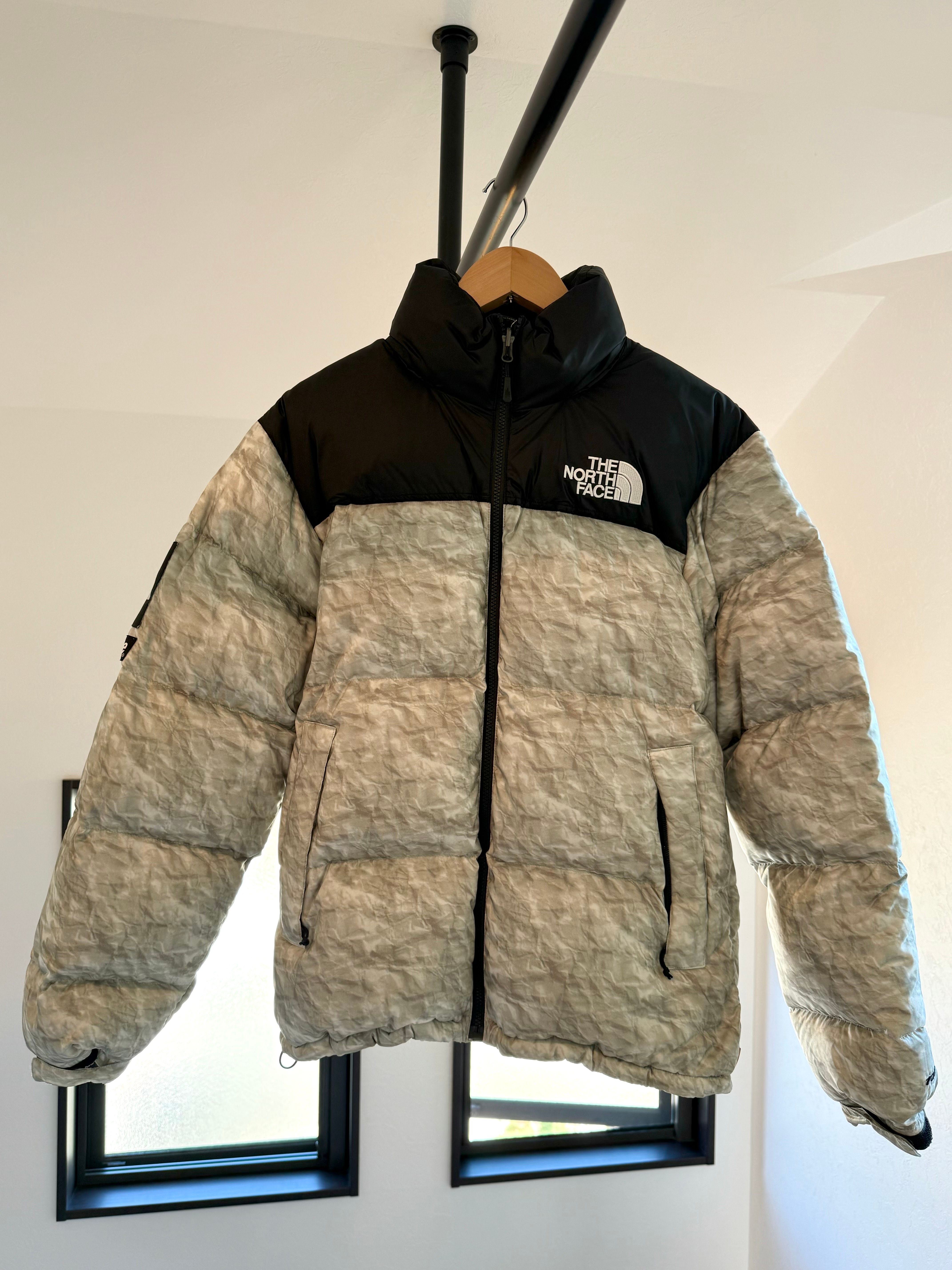Supreme x The North Face Nuptse Jacket "White Paper Print"