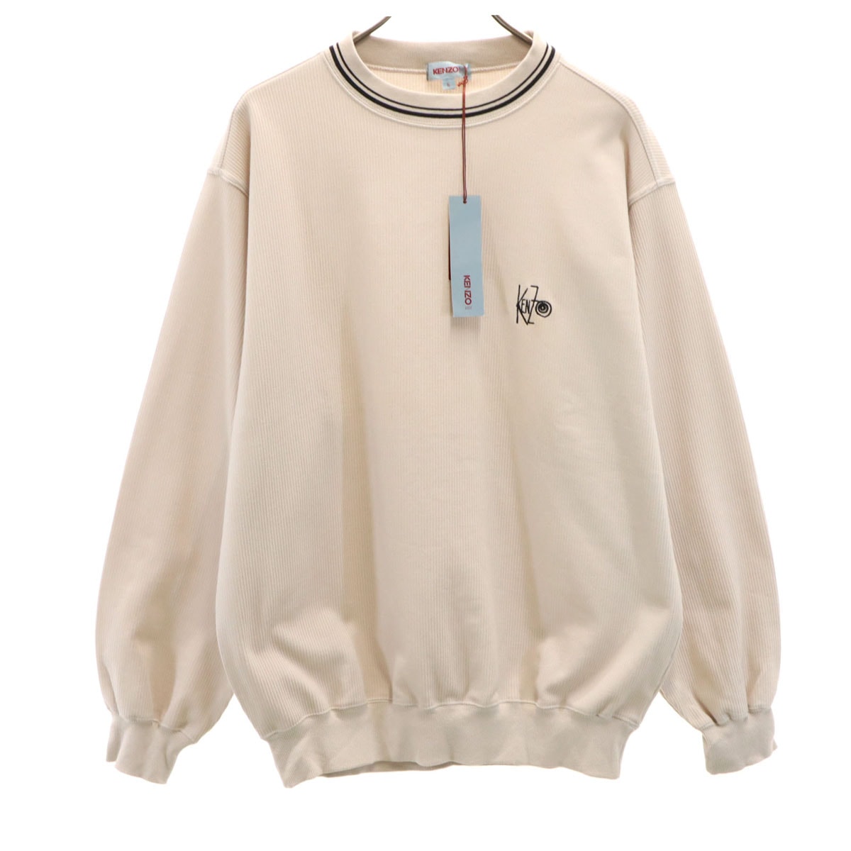 未使用 KENZO GOLF ケンゾーゴルフ 90s 日本製 オールド デッドストック 長袖 トレーナー 5 グレージュ系