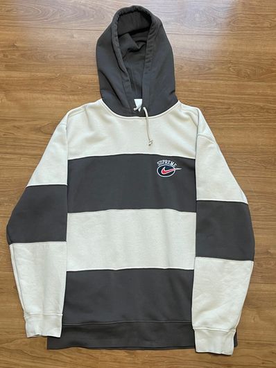 Supreme / Nike Stripe Hooded Sweatshirt "Tan"