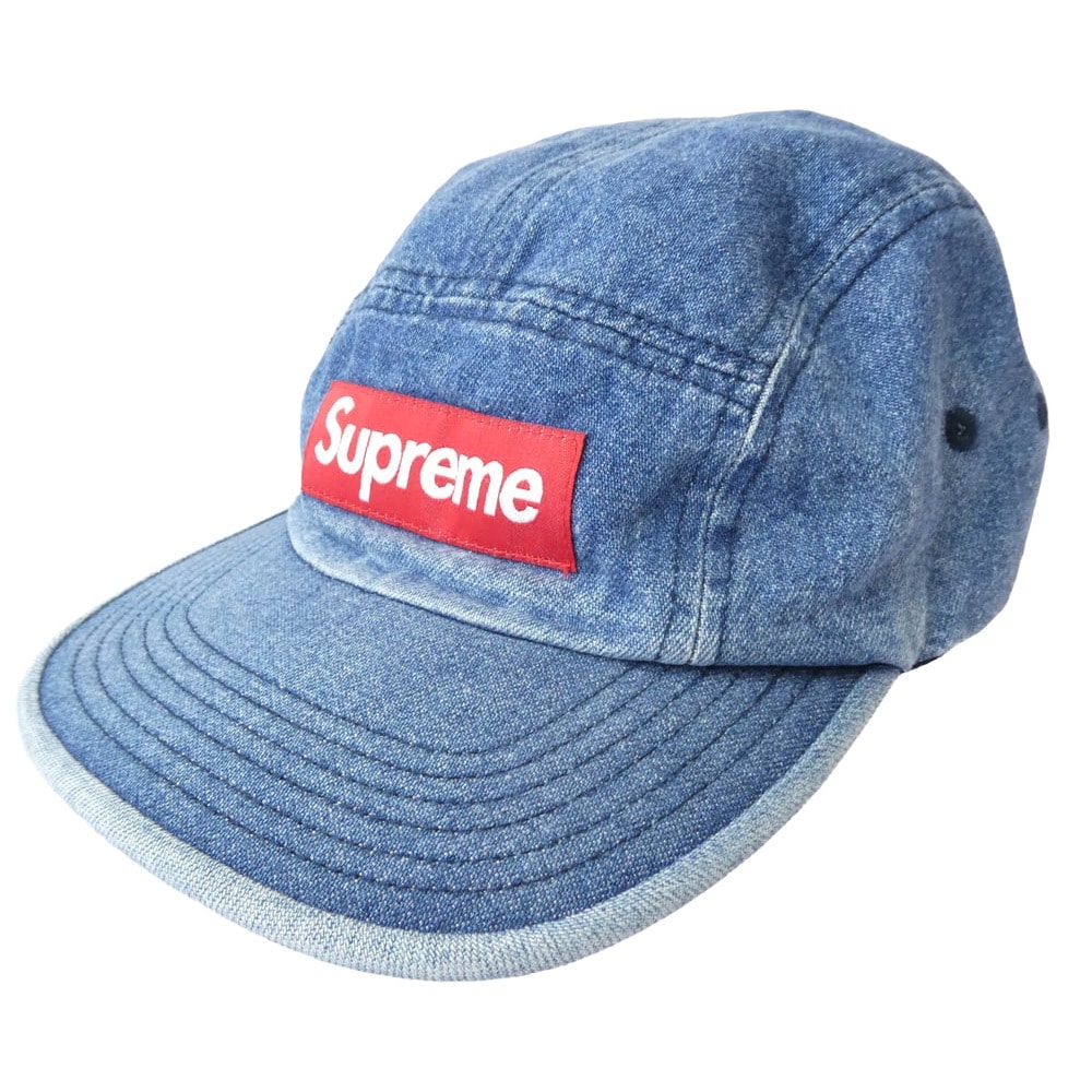 Supreme シュプリーム キャップ Denim Camp Cap ボックスロゴ インディゴ デニム キャンプ キャップ 帽子 インディゴブルー系【中古】