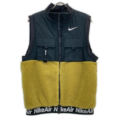 ナイキ ブラック×イエロー シンセティック ウィンターフィル ボアベスト M