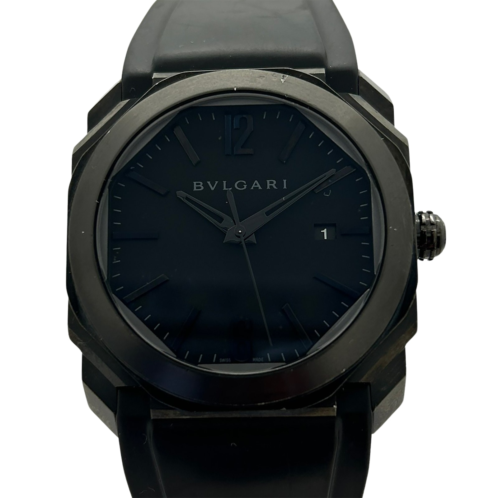 BVLGARI ブルガリ  オクト オールブラック  BGO41S  メンズ 腕時計