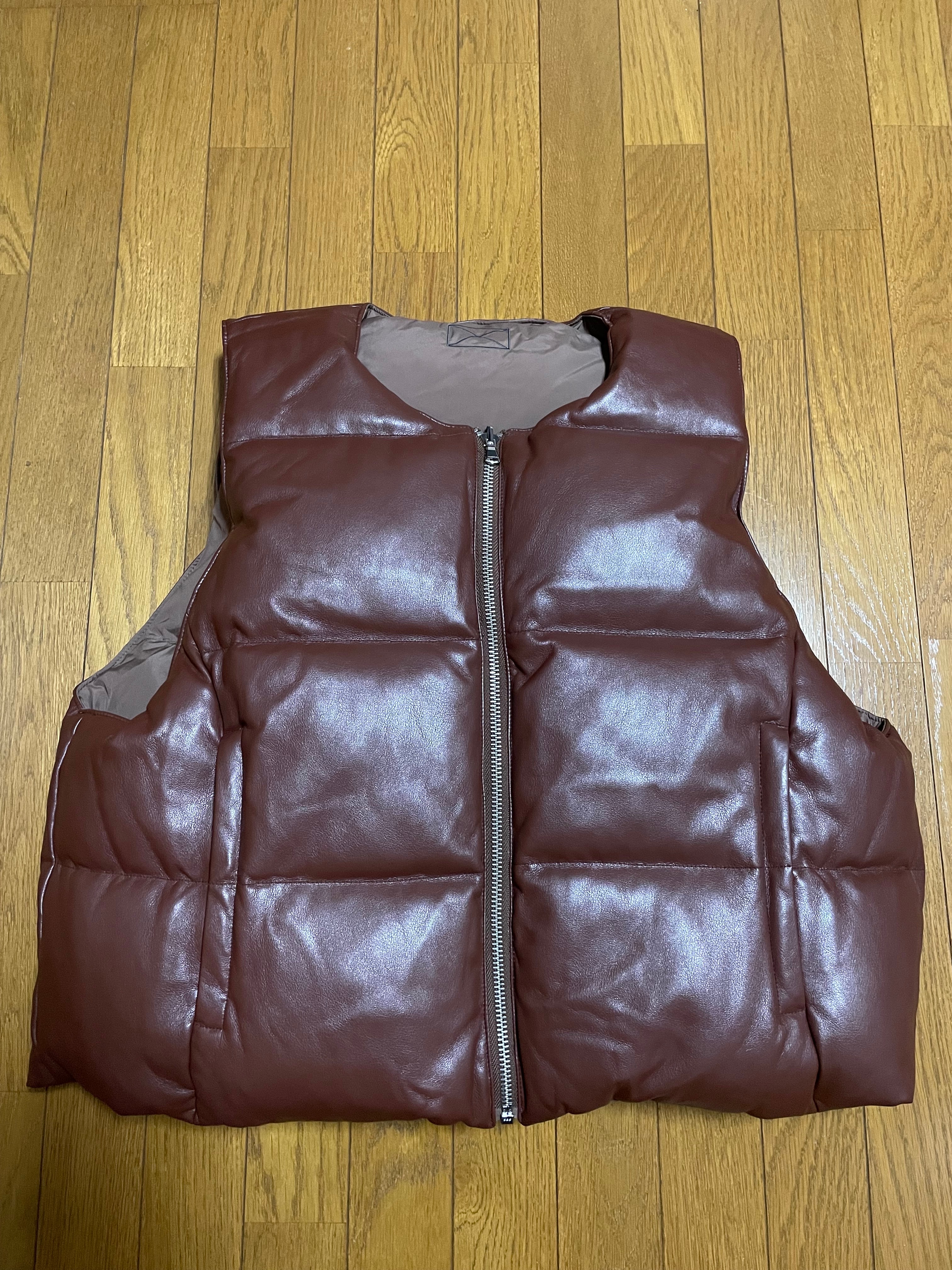 MLVINCE LIMONTA REVERSIBLE DOWN VEST BROWN Lサイズ